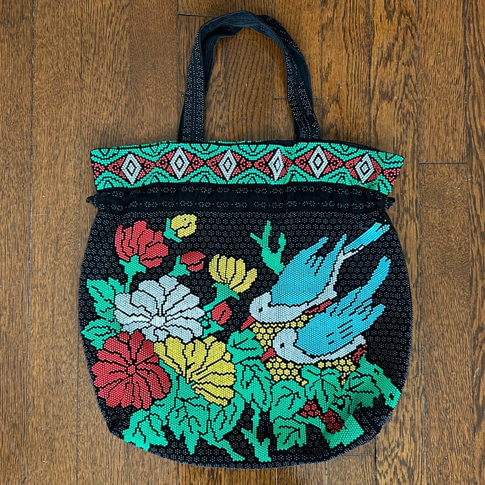 Vintage Seed Bead Tote Bag